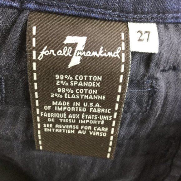 7 For All Mankind Black Jeggings with Gold Accents - Picture 9 of 9